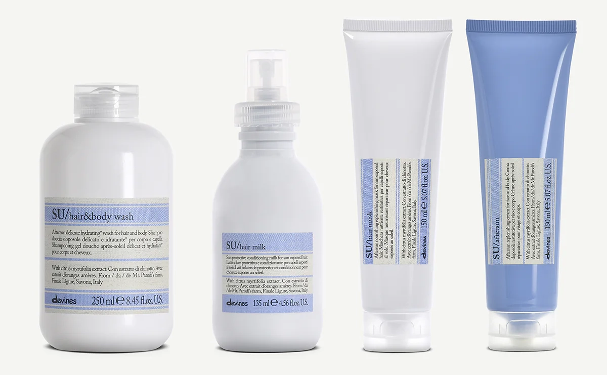 Davines offers a comprehensive range of hair care products designed to protect, nourish, and hydrate your hair during the summer months. Their SU line is specifically formulated to shield hair from sun exposure, saltwater, and chlorine, ensuring it remains healthy and vibrant