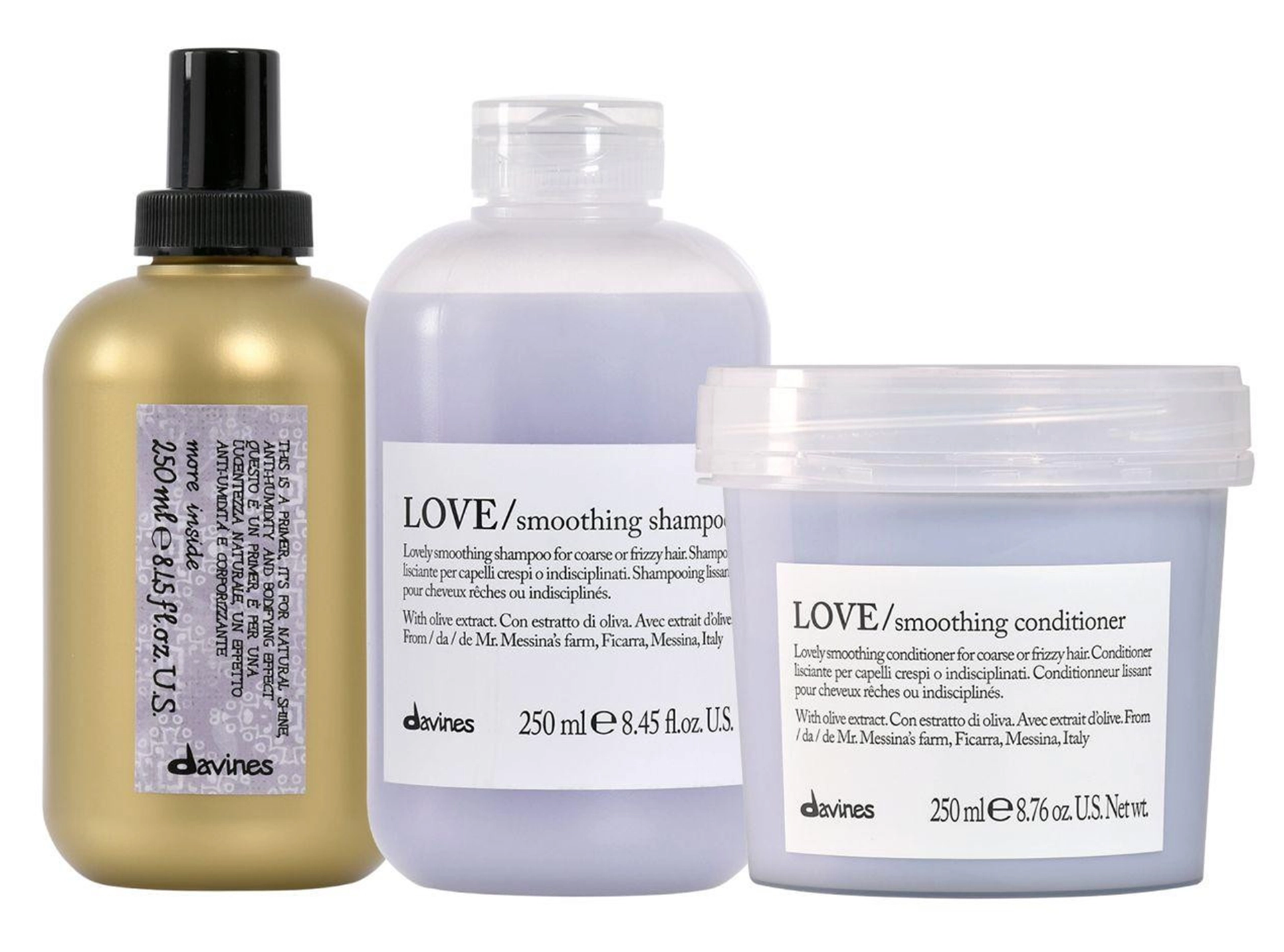 Davines LOVE Smoothing Ultimate Anti Frizz Trio from Finneys Hair in Trowbridge