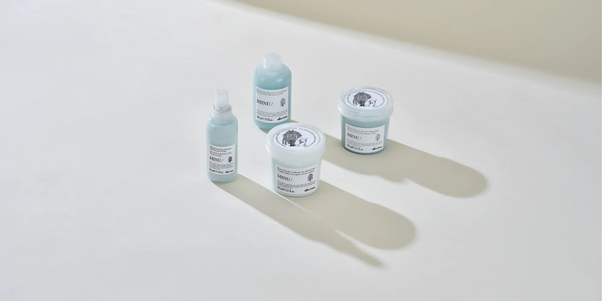 Davines Essential Haircare’s MINU/ range from Finley's Hair in Trowbridge. Davines Essential Haircare’s MINU/ range from Finley's Hair in Trowbridge.